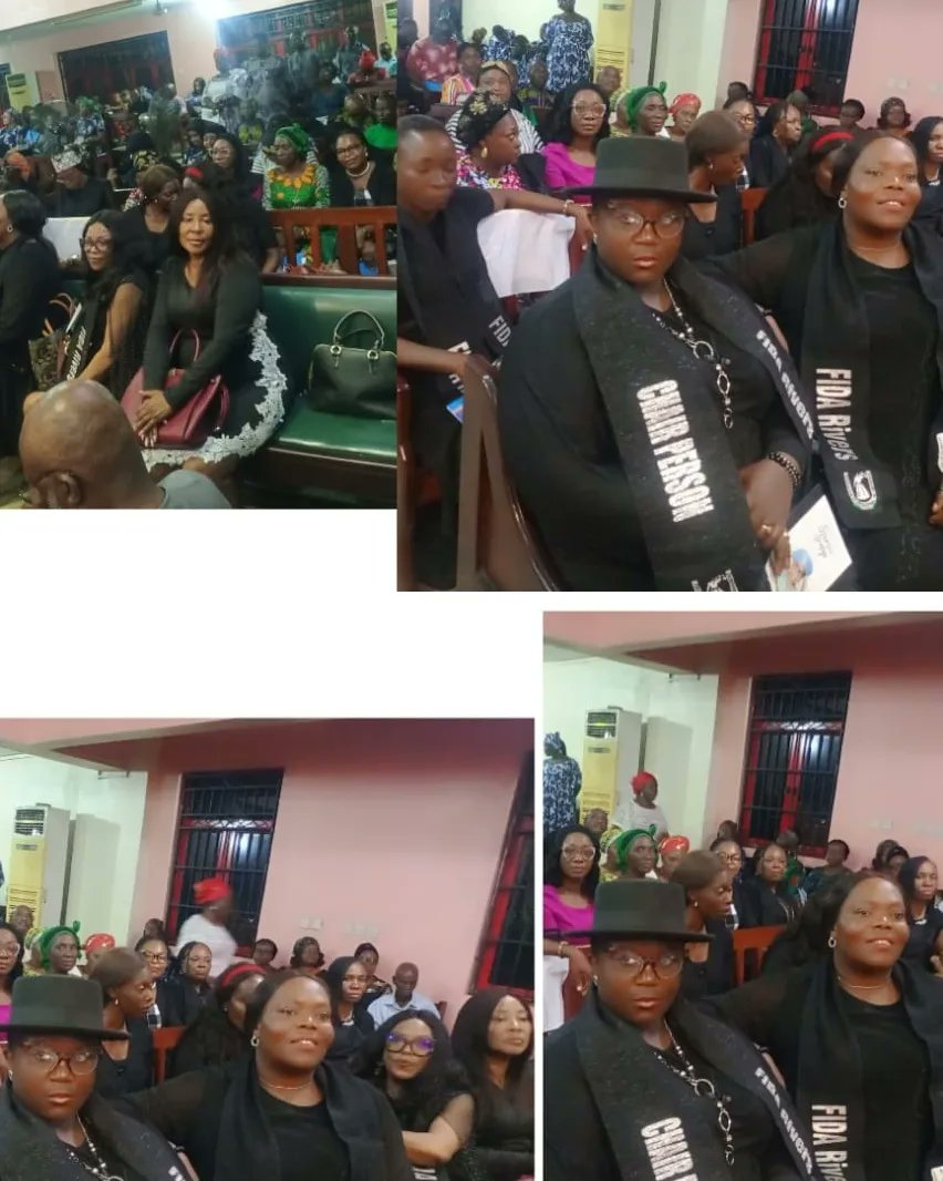 Members of FIDA Nigeria, Rivers State branch, thursday 19/1/2023, turned out in their numbers at the Service of Songs in honour of late Group Captain Dorothy Chinwe  Obonna JP RTD, #Mother of Hon. Inime  Aguma, #UN Rep FIDA &amp; past Chairperson of #FIDA Rivers. <a href="/FIDANigeria/">FIDA Nigeria</a>
