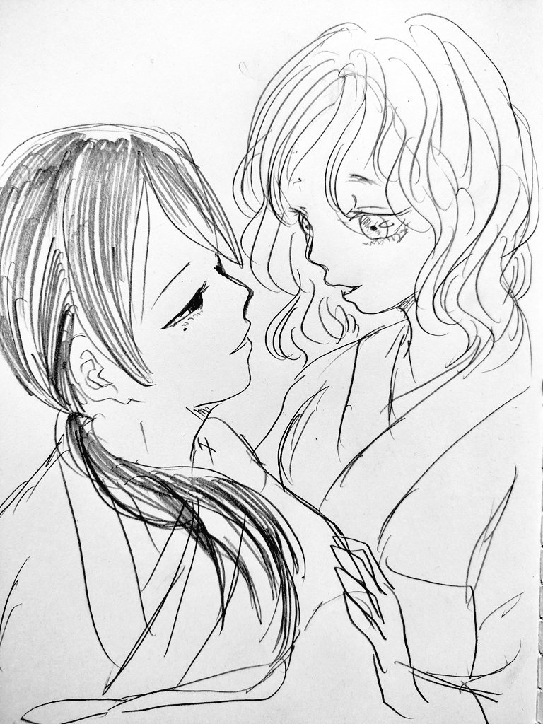 これは昨日描いた以津真天百合 