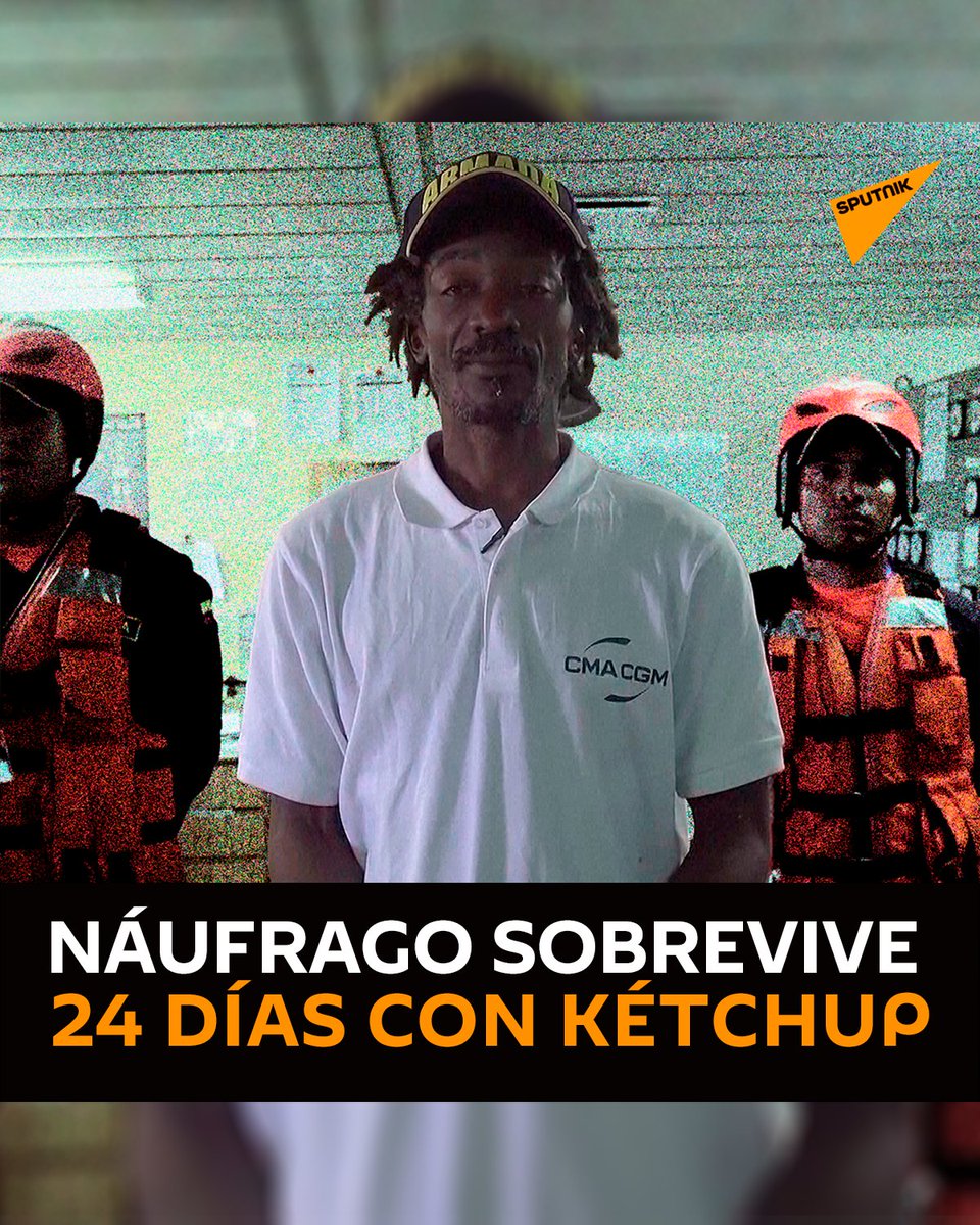🛶🍅 Náufrago sobrevive 24 días con kétchup Un dominicano pasó 24 días perdido en aguas