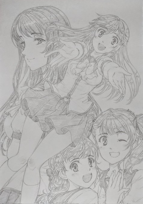 #アナログ #イラスト #落書き #女の子 #制服 