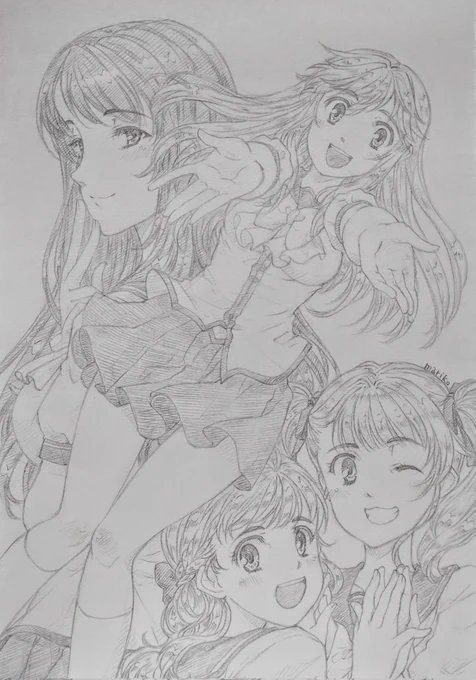 #アナログ #イラスト #落書き #女の子 #制服 