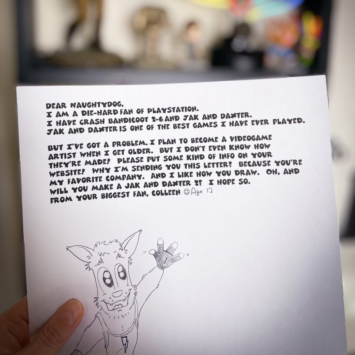colleen_sculpts's tweet photo. After receiving a PlayStation 1 and Crash Bandicoot 2 for Christmas in 1998, I soon decided that someday I wanted to work for the studio that created it. 25 years later, I’ve just completed my first week as a Senior Character Artist at Naughty Dog! #NaughtyDog #TheLastOfUs https://t.co/9KbRDpDqjQ