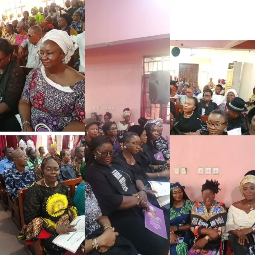 The Chairperson &amp; Members of FIDA Nigeria, Rivers State branch yesterday, were @ First Baptist Church, Aggrey Road PH to honour her past Chairperson &amp; UN Representative, Hon. Inime C. Aguma as she interred her mother, Late Group Captain Dorothy Chinwe Obonna JP RTD. <a href="/FIDANigeria/">FIDA Nigeria</a>