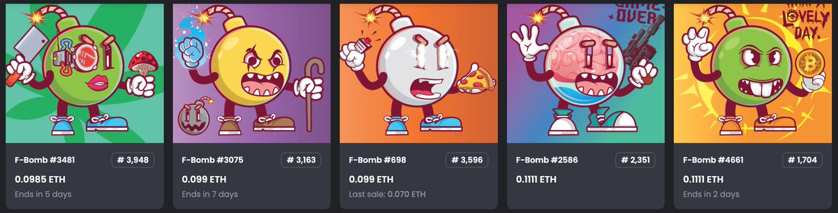 There are just 5 F-Bombs for sale under $200. Buy all 5 and get a total of 250K TNT tokens at launch = $25,000. If the token's price gets up to $1 (which it will) that's $250K, a quarter of a million on less than $1,000 investment. 
charitytnt.com
#NFT #NFTs