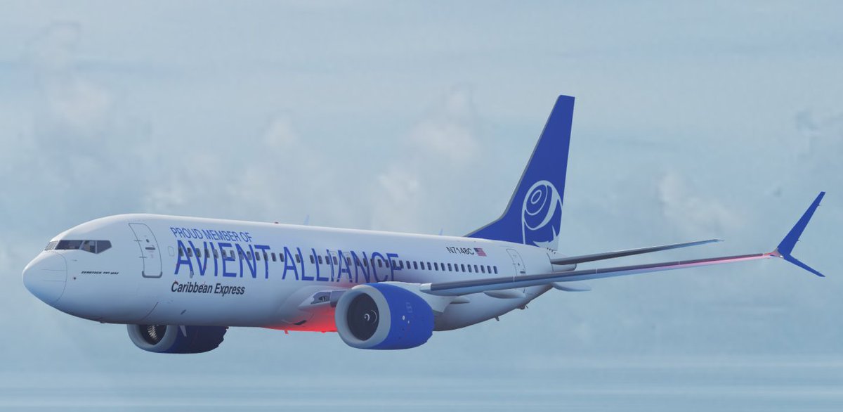 CEARBX's tweet photo. yo @AvientRBLX 

Our newest 737MAX-8 is now in service, wearing the special "Avient Alliance" member livery!

#ROBLOX #RobloxDev #roaviation https://t.co/Zn2DPc8brW