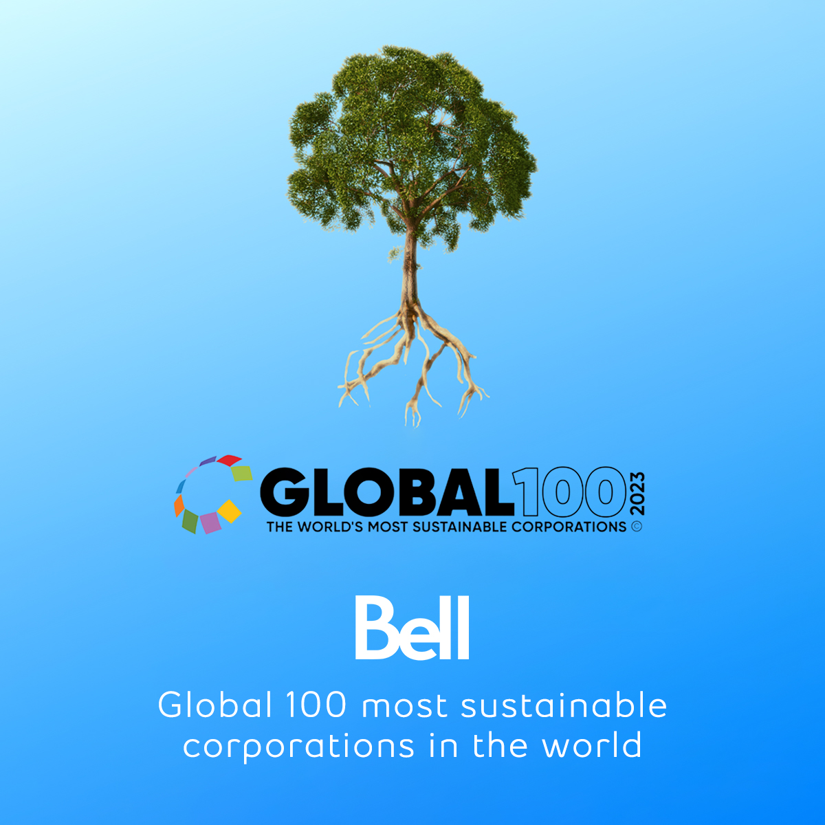 SashaAlJoundi's tweet photo. Bell has been ranked 42nd on the 2023 Global 100 list of the world’s most sustainable corporations. Congratulation to my #TeamBell colleagues for your commitment towards creating a sustainable future. #BellforBetter #IWorkAtBell https://t.co/rnRvD5OpKe