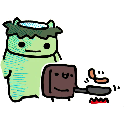 ウィンナーを焼くようかんです 