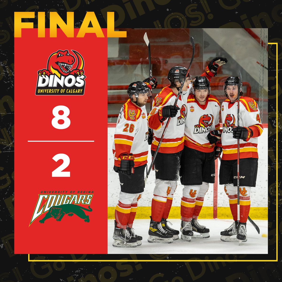 Put it in the record books. 

Calgary ties the <a href="/CanadaWest/">Canada West</a> record with its 17th-consecutive win.

They'll have a chance to break that record next Friday at the #CrowchildClassic.

#GoDinos