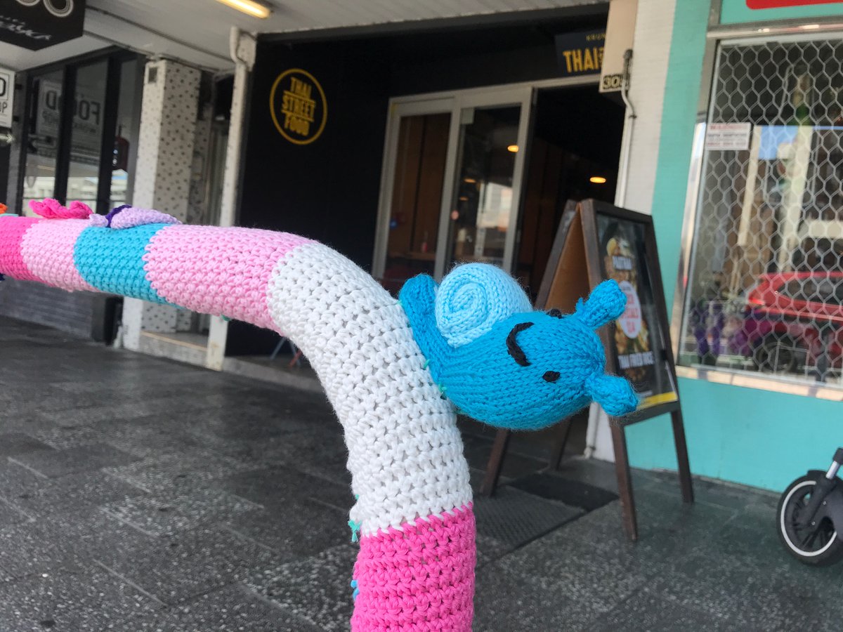 Wilde_Leafy's tweet photo. Here are some fantastically fun pieces Hilary & Sam put up! They aim to be fun, engaging for kids and tactile.
Like last year we had many people stop & express their amazement or gratitude for the colourful pieces livening the street.
#YarnForPride https://t.co/U9cuHvM5hk