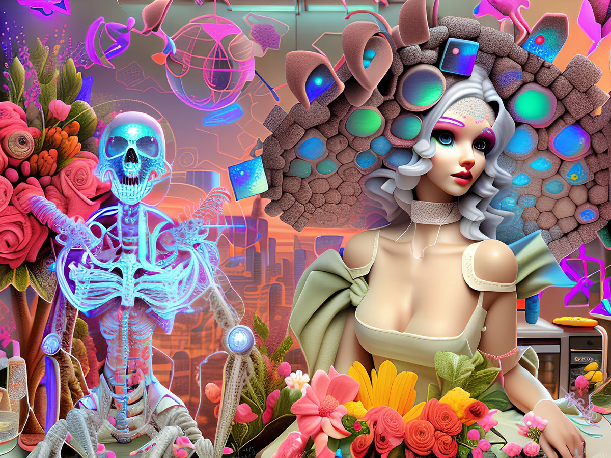 DigitalGhostAI's tweet image. Today DGA bought this stunning custom piece of art from the amazingly talented @Lynncorrigible! Thank you SO much, we absolutely love it, it truly could not have turned out any better!
#AI #AIArtwork #AIArtIsArt #aiartcommunity #artificalintelligence