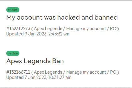 MrHeph's tweet photo. It seems my Apex Legends account was hacked in 2021 and banned. I haven't played since 2019 but some friends recently made me reinstall it. @EA support is getting me nowhere. How do I play this game again help lol @PlayApex https://t.co/Pj2qiaExFT