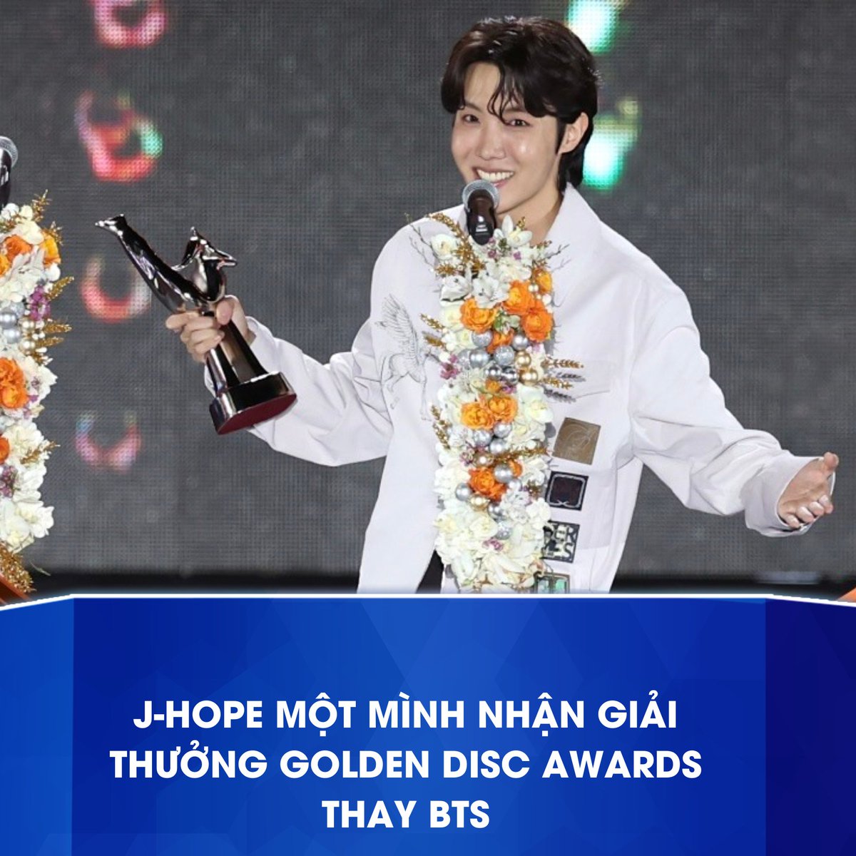 bao_tuoitre's tweet photo. BTS tiếp tục giành giải thưởng cao nhất của GDAs là Album của năm với album Proof.
J-Hope - đại diện duy nhất của BTS tham dự GDAs 2023 - đã thay mặt cả nhóm bước lên bục nhận giải và gửi những lời cảm ơn đến người hâm mộ
#BTS #J_Hope #GDAs #Proof https://t.co/VHT9GLi0IQ