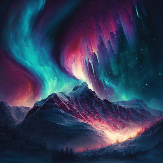 Midjourney Kuzey I��klar� - Aurora tablolar�
