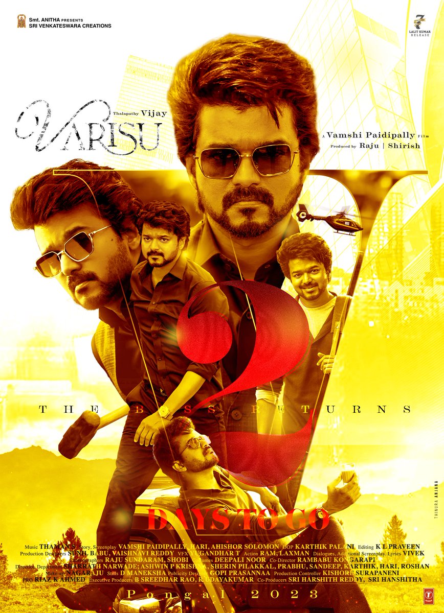 Im_thinura's tweet photo. THE BOSS COMING in 2 days 🥁🔥
#2DaysForVarisu
designed By : @MasterCre1009

#Thalapathy @actorvijay @directorvamshi @MusicThaman @iamRashmika @Lyricist_Vivek @7screenstudio @TSeries #Varisu #VarisuPongal‌ @Jagadishbliss #VaaThalaivaa https://t.co/LL2qFmmP9c