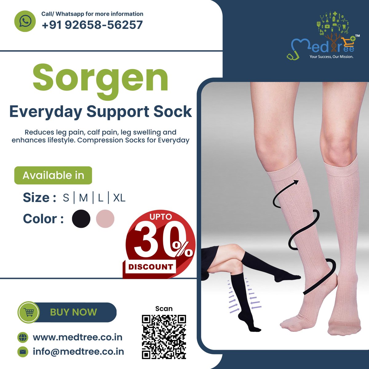 Medtreeindia's tweet photo. Sorgen Everyday Support Sock
Available in various sizes & color
Buy Now : https://t.co/rS47So4yZH
#socks #compressionsocks #supportsocks #everydaysocks #legpainrelief #calfpainrelief #LegSwelling #Sorgen #OrthopedicCare #medicalproducts #healthcareproduct #MedTree #medtreeindia https://t.co/g1YJXc9RCf