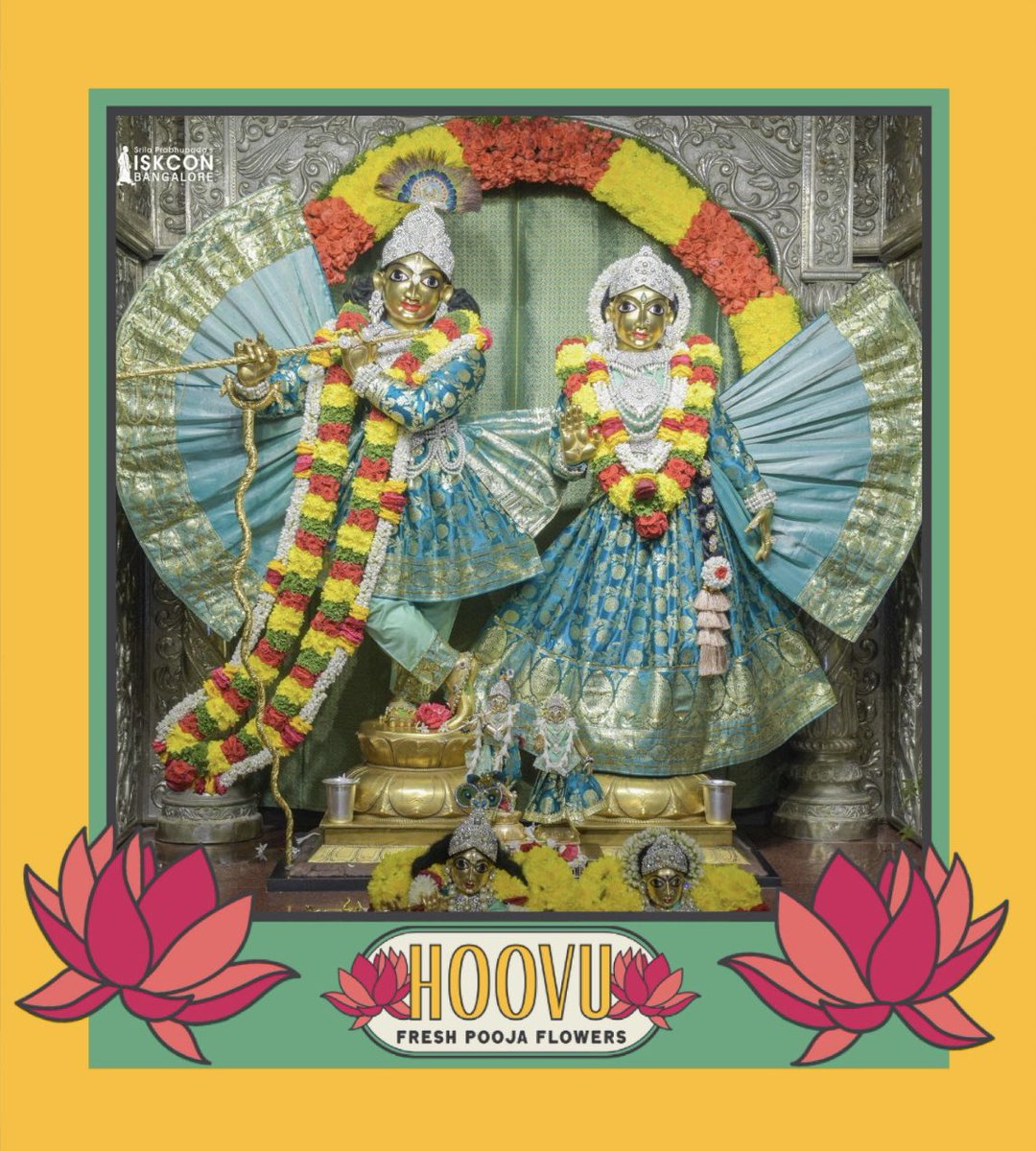 hoovufresh's tweet photo. We are grateful that flowers from @hoovufresh are used for the Alankara of Krishna at @ISKCONBangalore temple. 

#grateful #hoovu #hoovufresh #iskcon #alankara #harekrishna #radhakrishna #sharktankindia https://t.co/9mUwQYXKAN