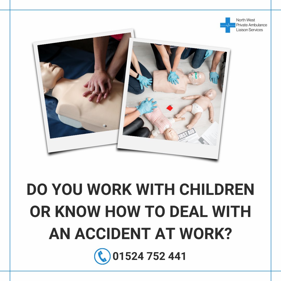 Do you work with children or know how to deal with an accident at work?

Being prepared for an emergency is a key component of being a responsible childcare provider or workplace supervisor.
-
-
#nwpals #firstaid #Morecambe #firstaidcourse #firstaidtraining