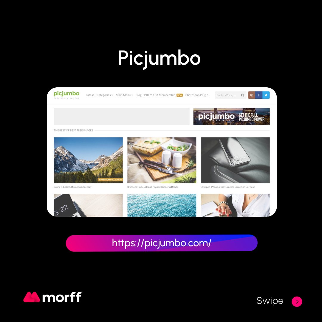 MorffOfficial's tweet photo. 🗂️Save this post, so that the next time you are stuck to get a free stock image, you can come and refer to these one's, keep your design going!😊

#stockphotomemes #stockphotoimagefun #stockphotoindia #Pexels #Canva #Vecteezy

#Picography #freelancer #freelancing #morff https://t.co/PLkXtyDVwQ