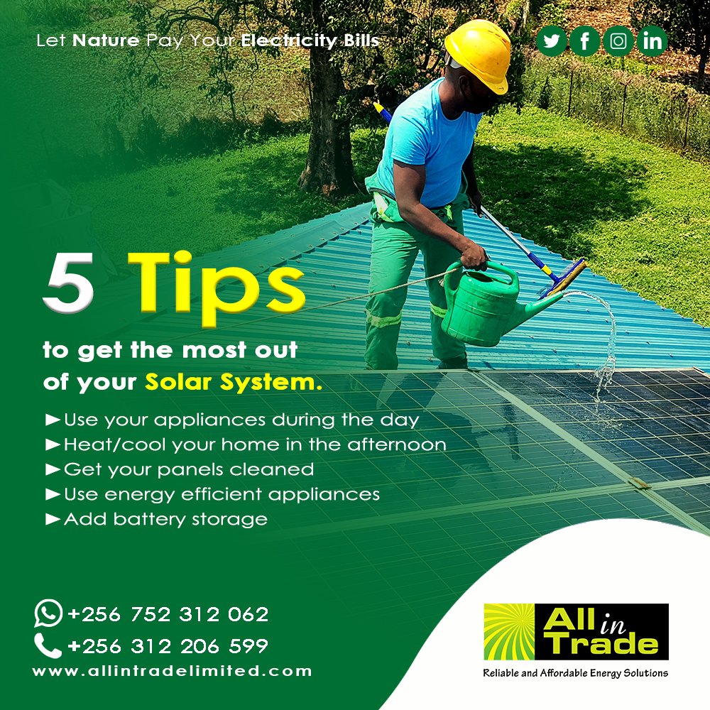 Allintrade's tweet photo. Now that you've made the smart move to #solarenergy, here are some tips to help you maximize your system 
#GotSolar? #solartips #PV #solar #smarthome #greenenergy https://t.co/M4eyAx2GKC