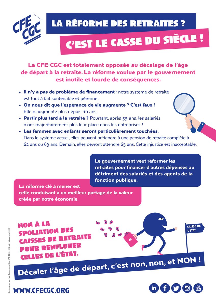 ⚡La réforme des retraites ? C'est le casse du siècle !
📣 Pourquoi ? On vous explique tout dans notre tract, à diffuser le plus largement possible.
Pour plus d'arguments, d'infos et d'explications 👉 swll.to/67uqQo
