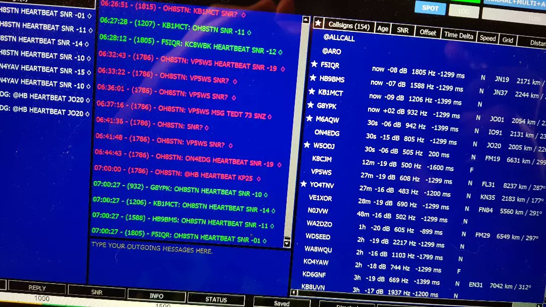 OH8STN's tweet image. JS8Call network check this morning shows a good balance of DX &amp;amp; local stations. Btw, I&apos;m almost always running a home JS8 station. It&apos;s a great way to maintain connections with stations near and far.
#hamradio #js8call