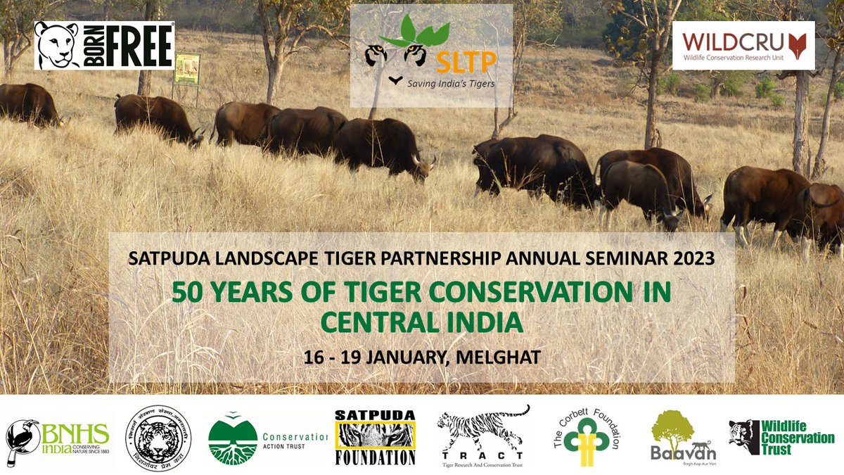 One week to go for the SLTP seminar 2023! As we celebrate 50 years of Project Tiger and conservation initiatives in central India, this year’s seminar would take place in Melghat, one of the first nine tiger reserves of India to be notified in the year 1973-74 under Project Tiger