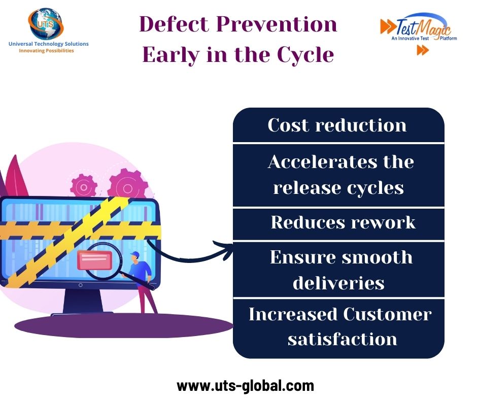 UniversalTech17's tweet image. It is crucial to prevent defects early in the development cycle.
To learn more visit: uts-global.com 
Get a #freedemo 
#defectprevention #testautomation #automationtesting #testing #softwaretesting #testingtools #softwaretestingcompany #testmagic #uts