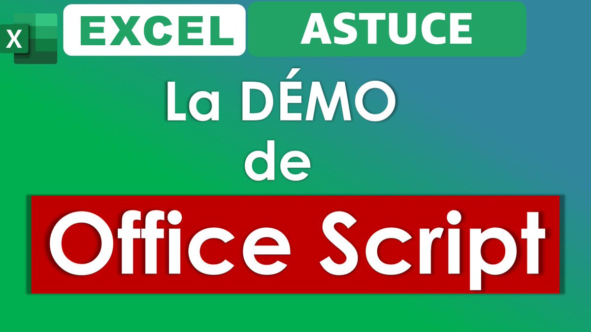 #Excel 
Testez le nouveau langage de script Office
Démo vidéo: youtube.com/watch?v=7Bivvz…