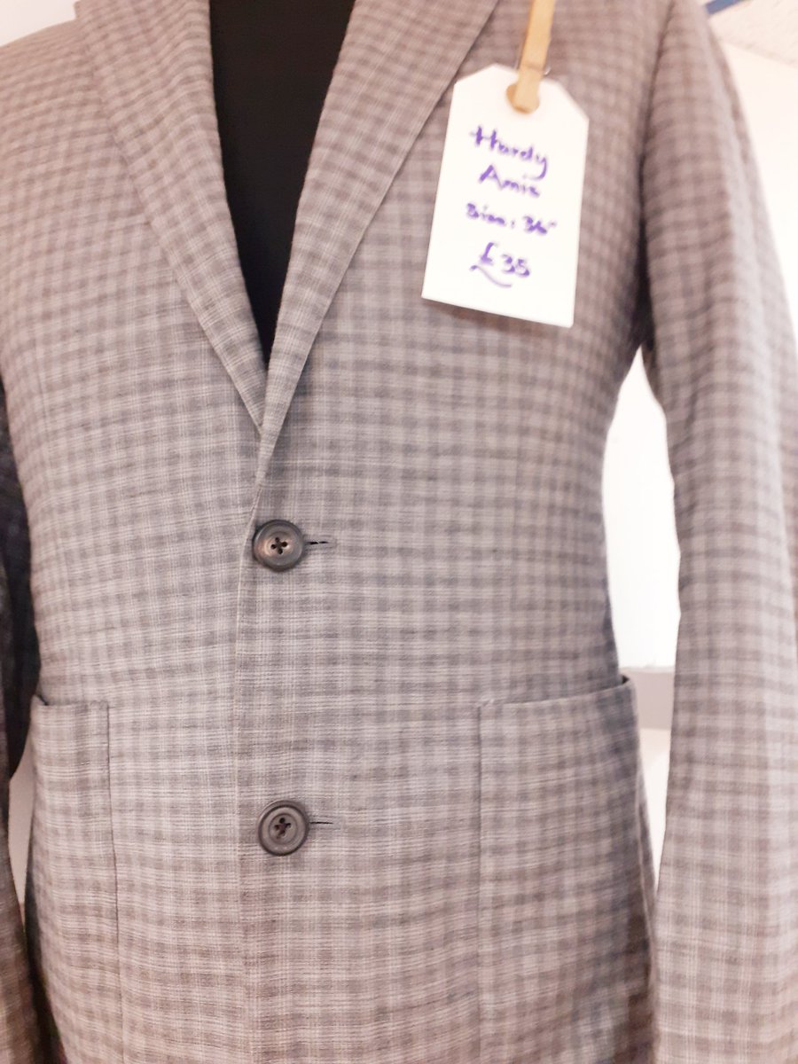 #sustainablefashion #vintageshop

#InStock 
#vintage Hardy Amis #jacket
Size: 38" Price: £35

<a href="/CRUKHighWycombe/">CRUK@HW Shop</a>
Sustainability in fashion! 
#Open #today 9 am - 5.30 pm

#Mensfashion #mensstyle #vintagestyle #preloved #slowfashion #outwiththenew 
#jacket #Recycle #sustainable