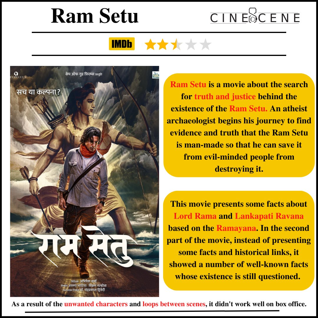 Cinescenedotin's tweet photo. Have you yet seen Ram Setu? Read our exclusive review before you go.
👉Follow us for more amazing content @cinescenedotin
🌐Visit our website: https://t.co/5DVd9OvmLK
#ramsetu #akshaykumar #ram #bollywood #ayodhya #rambhakt #movies #film #moviereview #ramsetureview https://t.co/nXUArKmhQd