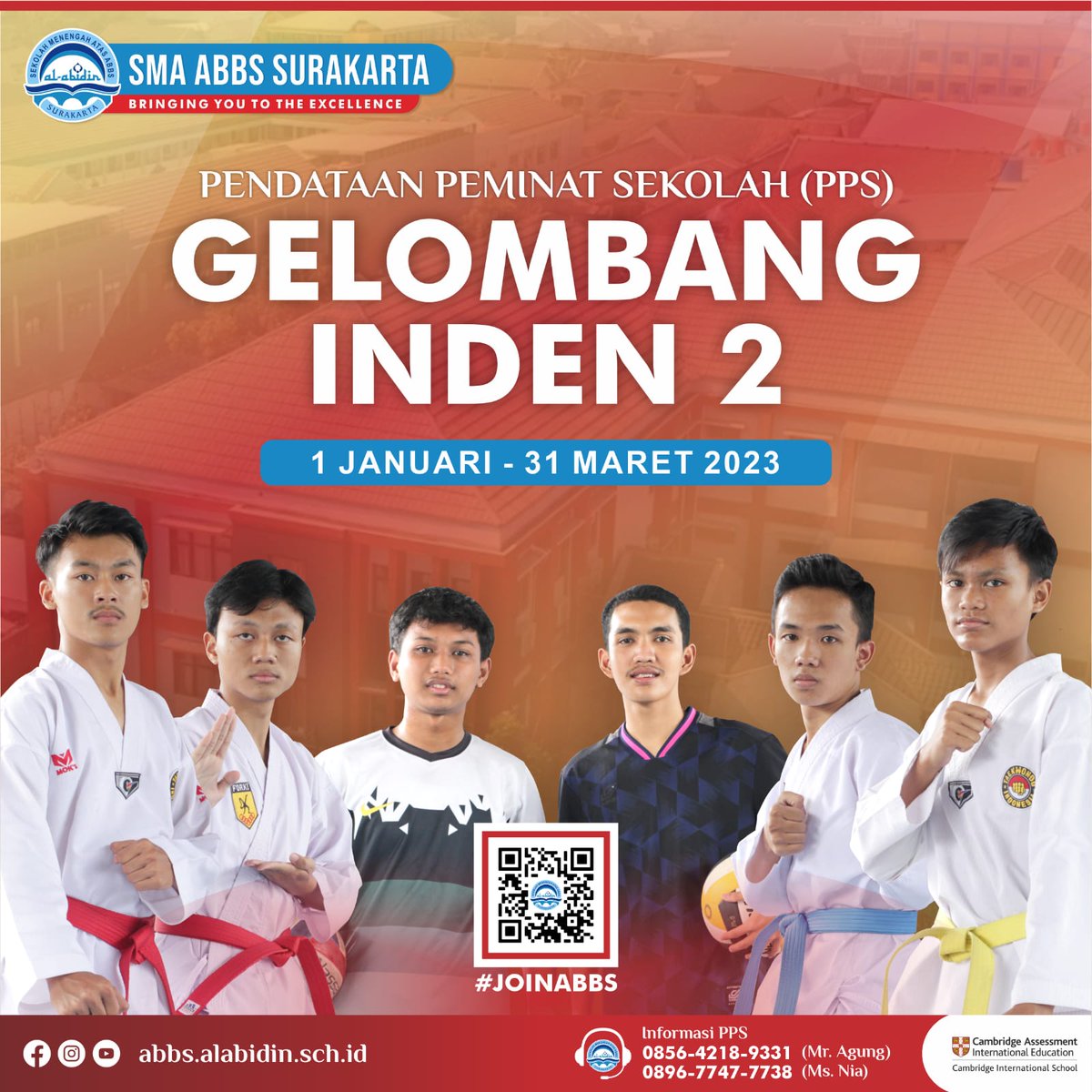 SMAABBS's tweet photo. Apa sih sebenernya Gelombang Inden 2 itu?
Bagi kalian ni yg masih duduk di kelas 8 SMP bisa banget #joinabbs
dapatkan berbagai kemudahan lainnya seperti potongan pembiayaan yang lebih ringan dari gelombang-gelombang pendaftaran lainnya.
#victorymyabbs
#smaabbssurakarta https://t.co/khGMlDyXGK