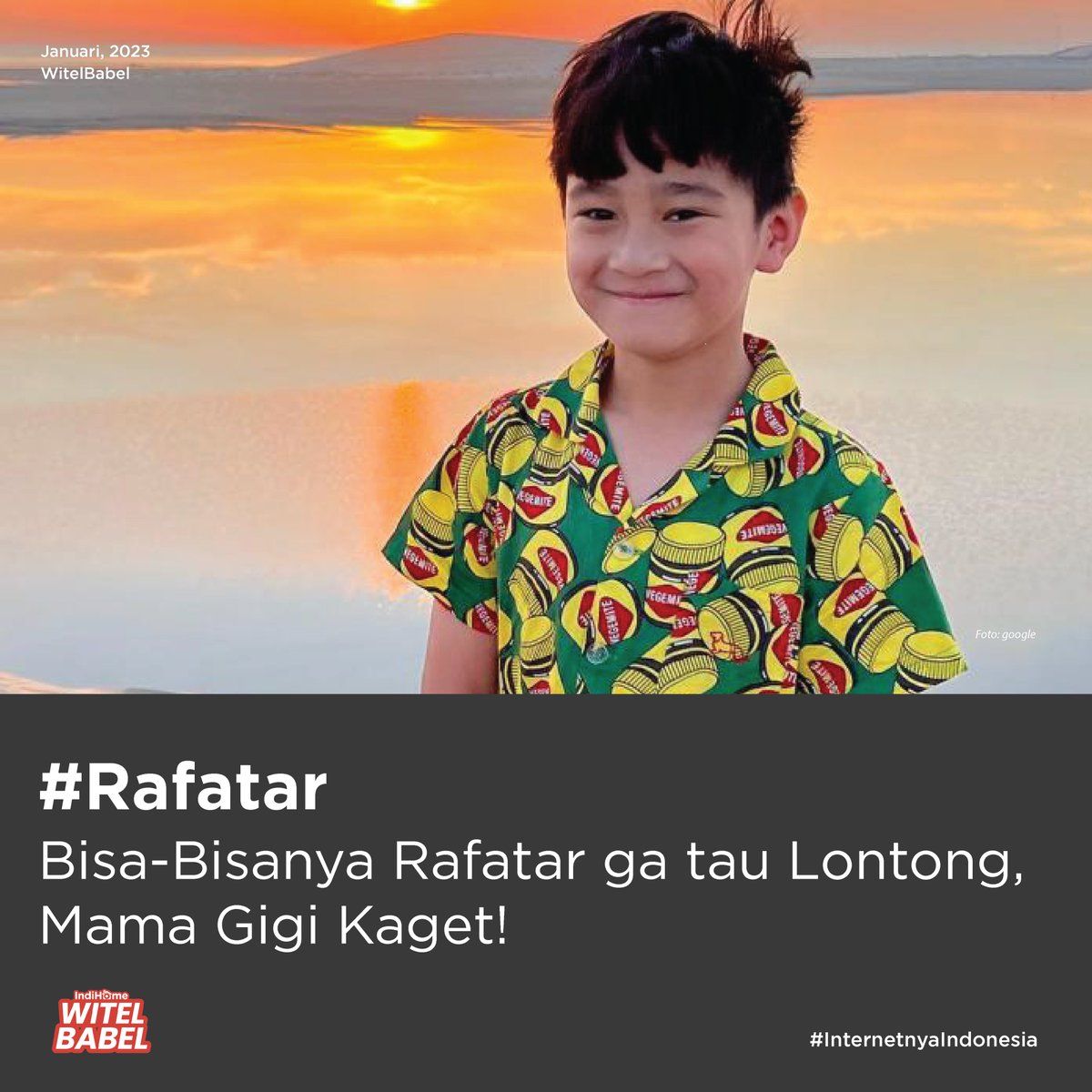 witel_babel's tweet photo. ada yang sama kayak Aa'Rafatar ga nih Sob?
Mama Gigi Kaget Rafathar Tidak Tahu Lontong saat Makan di Pinggir Jalan, Netizen Terheran-heran 😂
#Rafatar #NagitaSlavina #WitelBabel #Internetnyaindonesia #IndiHome https://t.co/ZAyWDKojKw