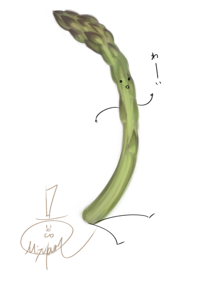 「前描いた元気な食べ物たちの顔あったりなかったり 」|水溜鳥のイラスト