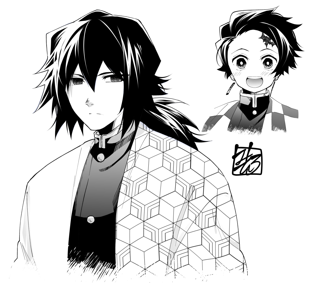 リハビリとして久々に義&炭描いた!こんなだったかな?! 