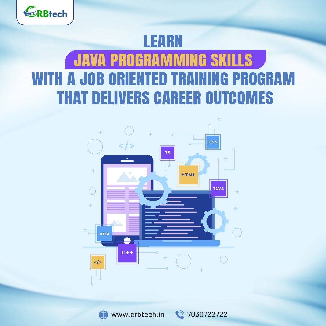 CRB_Tech's tweet image. Learn the most in-demand web development programming language of 2023. Become a certified Java Programming language expert from home
For more details call 7030722722 or visit crbtech.in
#JavaCourse #JavaOnlineCourse #BestJavaCourse #AdvanceJavaCourse #Java