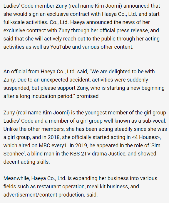 LC_Sinformation's tweet photo. https://t.co/wppnidfdAK

230109 Zuny's Article

@LC__zuny #LADIESCODE #레이디스코드 #ZUNY #주니 #KIMJOOMI #김주미 #해야 https://t.co/MYt1IDcgQq