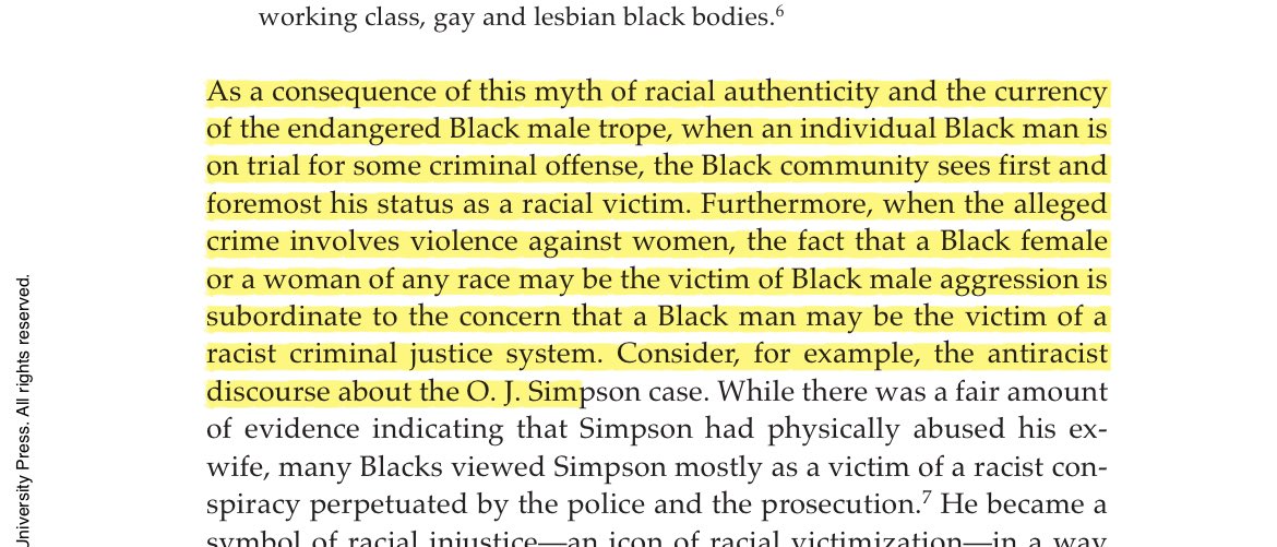 Blerdybynature's tweet image. To be more accountable I’m doing a #readsomething daily and I’ll paste the threads here. Tonight I read the introduction to Black Men on Race, Gender, and Sexuality. This book was constructed in 1999 and 23 years later the Megan the Stallion trial exemplifies this quote.