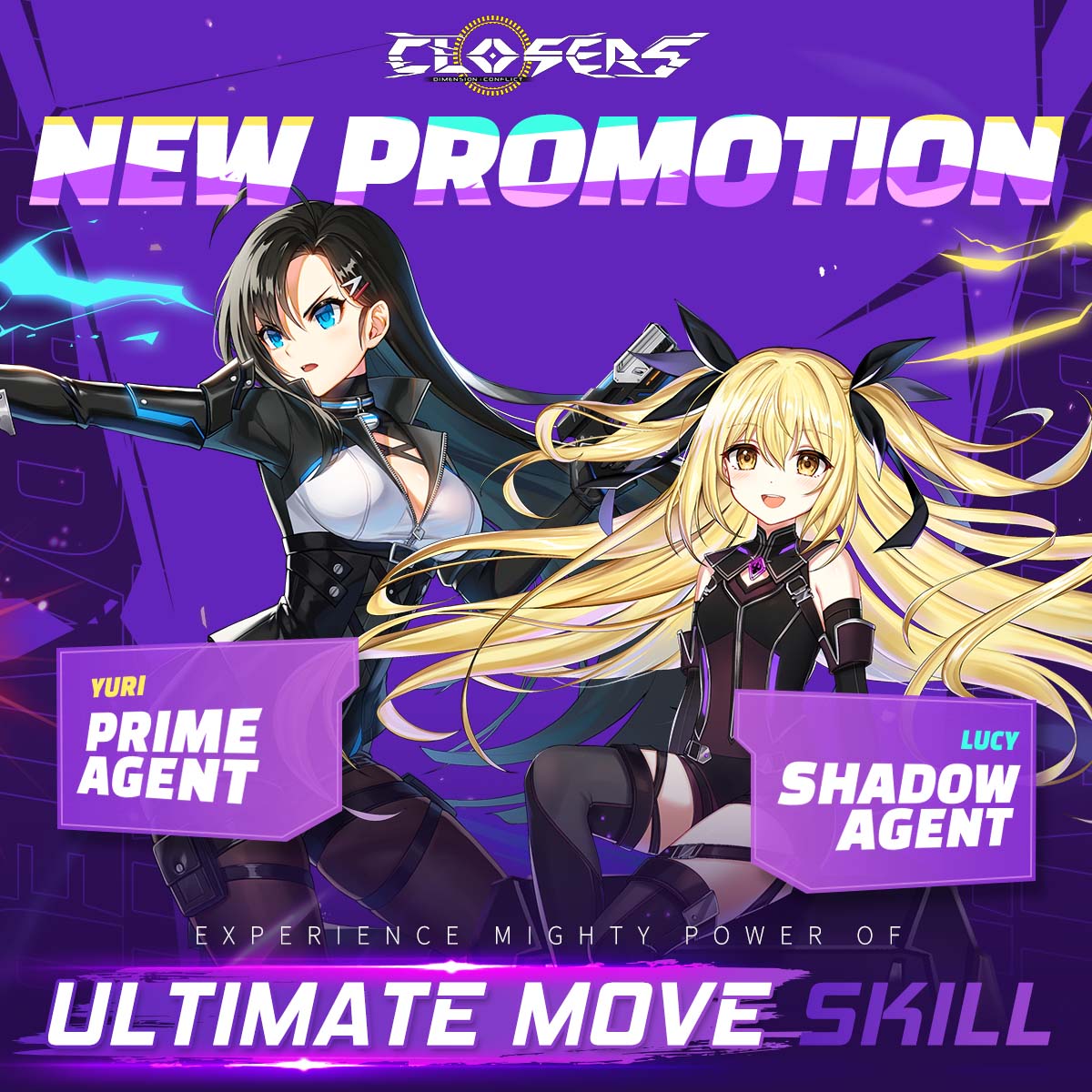 ClosersGame's tweet photo. Spread bullets and slash with Yuri. Lucy will fight multiple enemies with her Prison Coffin.
Prime Agent Yuri and Shadow Agent Lucy will show off on January 11th!
More about it here: https://t.co/tdFal5eR3y
#Yuri #PrimeAgent #Lucy #ShadowAgent #closers #ClosersOnline #naddic https://t.co/n4J7yuSd0N