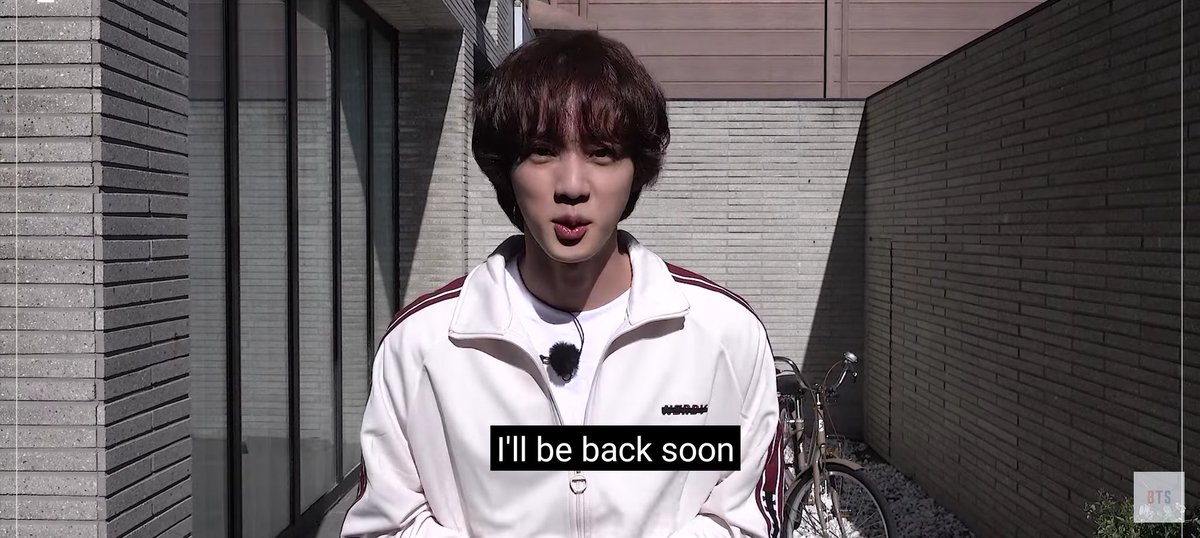 wangteaco's tweet photo. "i may not be by your side at this very moment but i'll go looking for you soon so if you just wait a little bit, i'll be back soon." ㅡ 230109, Kim Seokjin Message to ARMY https://t.co/YvevKhDkVI