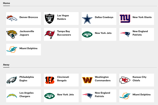 Bills 2023 opponents: