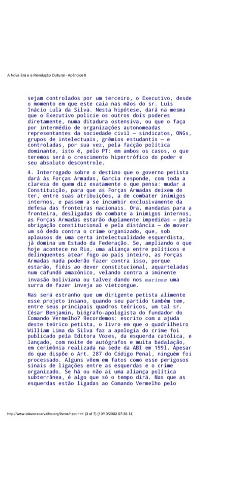 GRRDOS's tweet photo. A nova era e a Revolução cultural, escrito por Olavo de Carvalho em 1994.

Apenas duas páginas ....
Leiam...

@kimpaim @GayerGus @nikolas_dm @carmelonetobr @CarlosBolsonaro https://t.co/c7gts9f3Ky