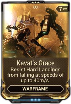Heyo <a href="/PabloMakes/">Pablo</a> unironically can we get the speed limitation removed from Kavat's Grace?  I'm overoptimizing Mesa beyond any necessity and I think I'd use the mod if it was full consistency and I'd bet almost noone else is using it