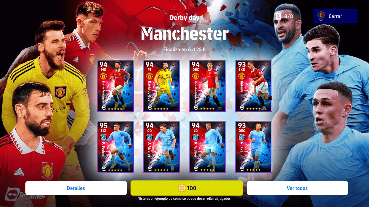 eFootball 2023 Nuevas Cartas Disponibles Derby Day Manchester ¿Valen la  Pena? - eFootball News