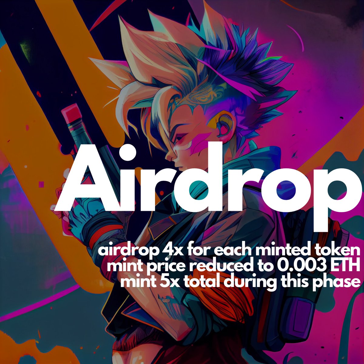 We paused Public phase and will resume in 15 min with new details 💥
- airdrop 4x for each minted Valkyries to all holders 🕐
- mint price reduced to 0.003 ETH
- you can now mint 5x total during this phase