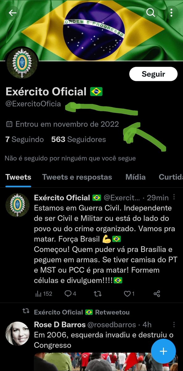 DihSalless's tweet photo. @ExercitoOficia Conta fake 🚫🚫🚫🚫🚫🚫 https://t.co/0ytgAB1Xn0