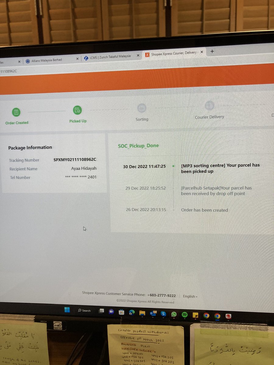 slayedaf's tweet photo. @ShopeeMY kindly explain this! i seriously gettin tired of waiting. i placed my order since 26 Dec 2022. awful service! https://t.co/7Fyg08tNQ4