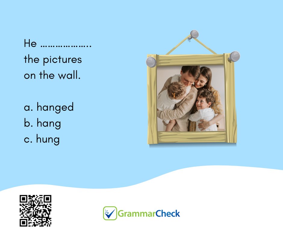 Hanged, hang, or hung? #grammar #writing #English