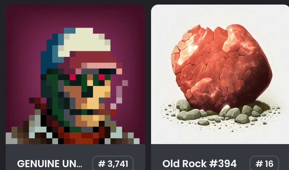 CastelJester's tweet photo. Is #RockFollowRock a thing yet? 
@OldRockNFT just wondering 👀 https://t.co/LlfgLItrMZ