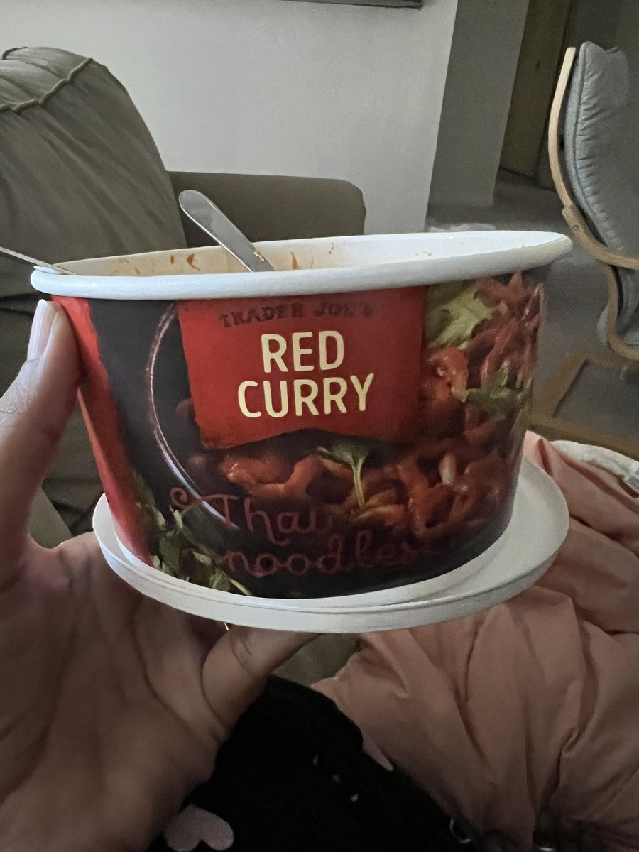 Store: Trader Joes 
Item: Thai noodles
Flavor: Red Curry
Price: 8$
Review: 2/5 Not spicy at all. Sauce is bit sweeter. Noodle size is large. Flavor is subtle.
#supermarketfinds #TraderJoes