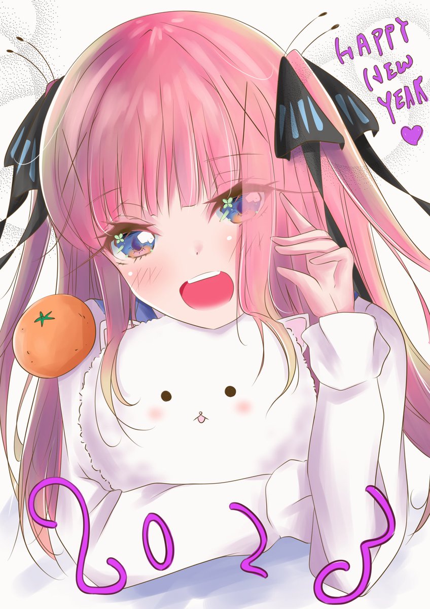 くろみつば@/FANBOX始めましたさんがTwitterに投稿した中野二乃(五等分の花嫁)のイラスト。
